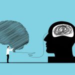 Arte gráfica com o cérebro humano