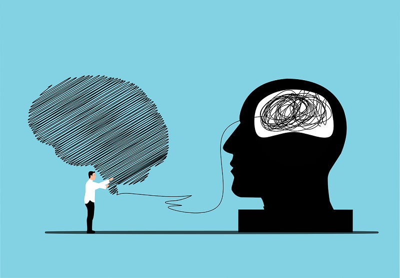 Arte gráfica com o cérebro humano